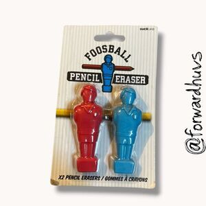 SUCK UK Foosball Pencil Eraser Set Novelty Desk Accessory NIP